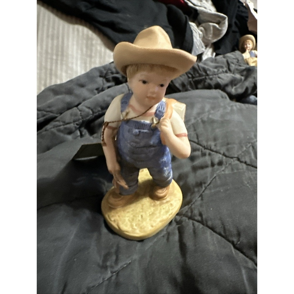 HOMCO Denim Days Figurine #1513 School Days 1985 Home Interiors